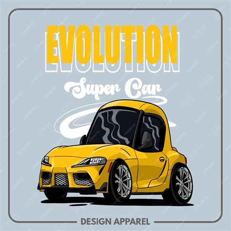 Premium Vector Evolution Super Cars Illustration T Shirt And Apparel