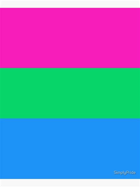 Polysexual Pride Large Flag Print Sticker By Simplypride Redbubble