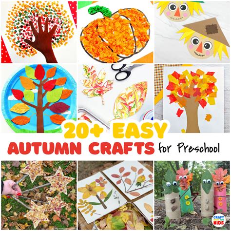 Fall-tastic Fun: 20+ Easy Autumn Crafts for Preschoolers - Craft Ideas ...