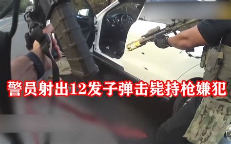 12期：加利福尼亚州警察与嫌犯发生激烈枪战，警员2秒射出12发子弹击毙了对着平民开枪的持枪嫌犯！ 细细的蓝线11 细细的蓝线11 哔哩哔哩视频