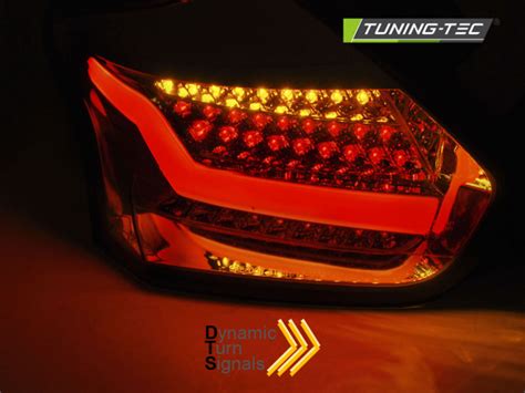 Voll LED Lightbar Design Rückleuchten für Ford Focus MK3 15 18 rauch