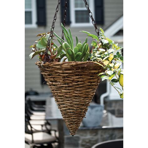 Woodland 9 In Hanging Cone Planter With Chain Pride Garden Products