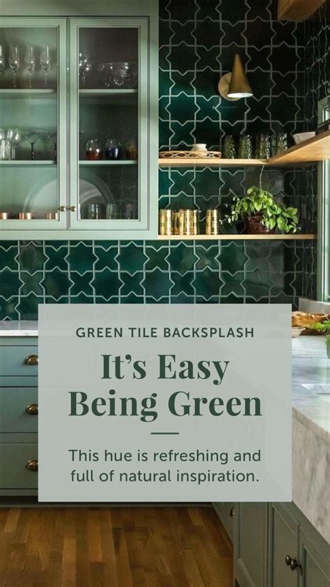 Green Tile Backsplash | Green tile backsplash, Green tile, Bathroom ...