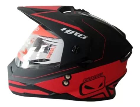 Casco Integral Doble Visor Hro Antrax Tipo Cross Motorizado MercadoLibre