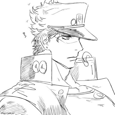 Jotaro From Jojos Bizarre Adventure coloring page