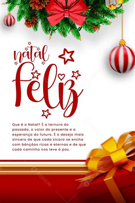 Feliz Natal Cartão Natalino Social Media PSD Editável download Designi