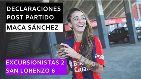 DECLARACIONES MACA SÁNCHEZ FÚTBOL FEMENINO EXCURSIONISTAS 2 SAN LORENZO