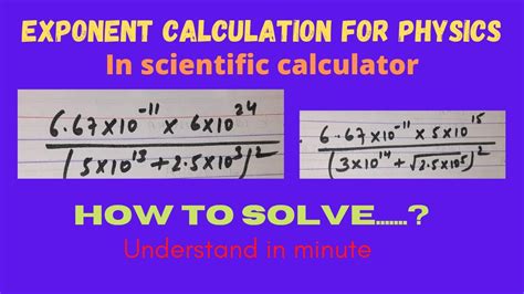 How To Solve Exponent Value In Scientific Calculator Exponent Problem Of Physics Youtube