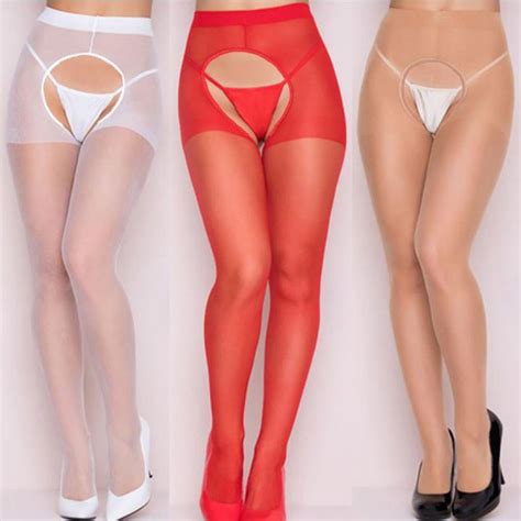 Nighties Sex Set Pantyhose Women Open Convenient Stockings Crotch Sexy