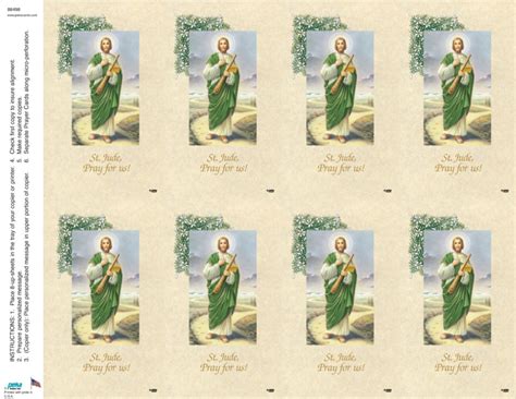 St. Jude Classic 8-up Prayer Cards – Peka Memorial Cards