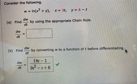 Solved Consider The Following W In X Y X T Y Chegg