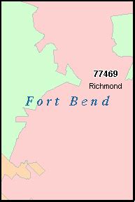 FORT BEND County, Texas Digital ZIP Code Map