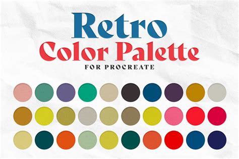 Retro Color Palette Procreate Afbeelding Door Emojoez Creative Fabrica