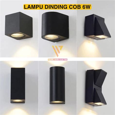 Jual Lampu Dinding Led W Cob Kotak Bulat Wall Lamp Pilar Outdoor