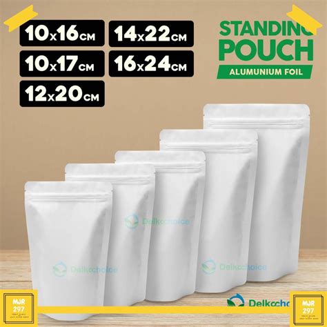 Jual Standing Pouch Plastik Klip Kemasan Makanan Non Window Ziplock