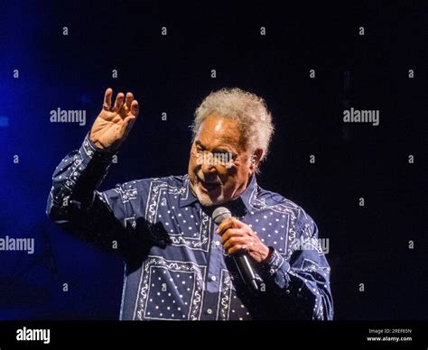 26th July 2023 London UK Tom Jones Performance At Sandown Park Stock