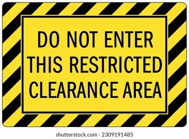 Restricted Area Warning Sign Labels Stock Vector Royalty Free