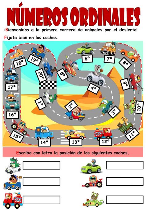 Actividad Pdf Online De N Meros Ordinales Para Segundo De Primaria