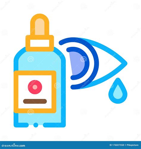 Eye Drops Icon Vector Outline Illustration Stock Vector Illustration Of Drop Correction