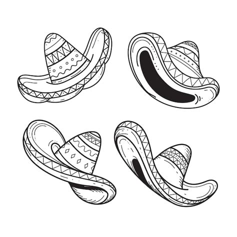 Free Vector | Hand drawn mariachi hat illustration