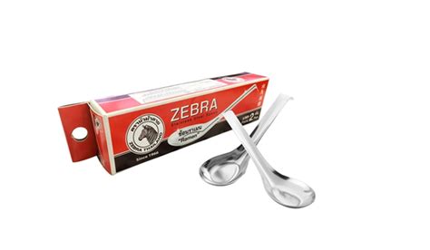 Zebra Stainless Steel Ramen Spoons X 2