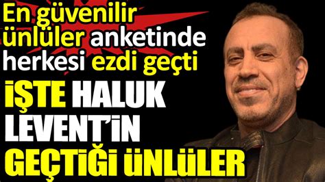 En güvenilir ünlü açık ara Haluk Levent oldu