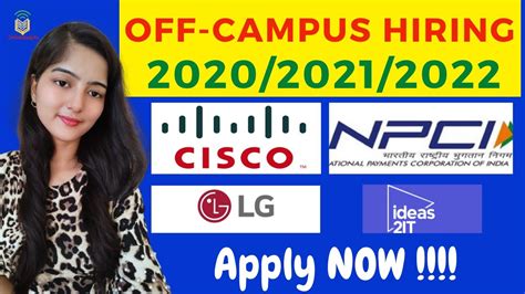 Off Campus Recruitment Drive Cisco NPCI LG Batch 2020 2021