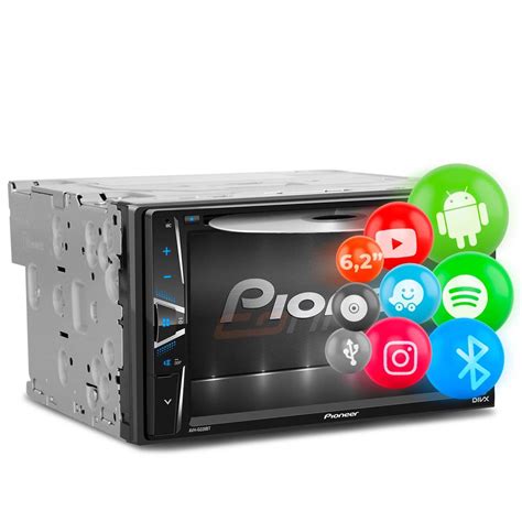 Dvd Player Pioneer AVH G228BT 6 2 2 Din Touch Screen Bluetooth Cd Dvd