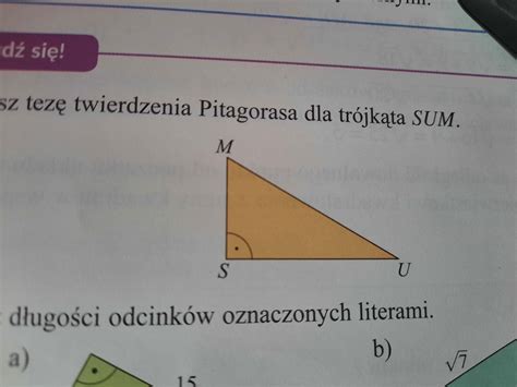 Zapisz Teze Twierdzenia Pitagorasa Dla Tr Jk Ta Sum Brainly Pl