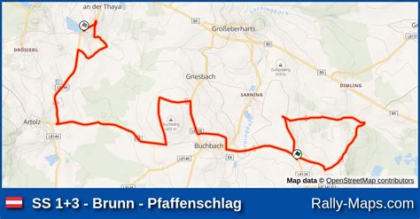 Ss 13 Brunn Pfaffenschlag Stage Map Herbst Rallye 2022 Arc 🌍