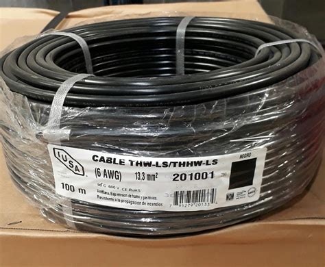 Caja Mts Cable Negro Thw Cal Awg Iusa Cthw N Env O Gratis