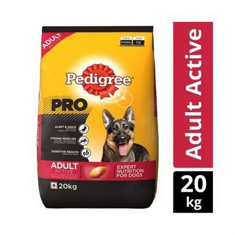 20 Kg Pedigree Adult Active Food Pack Size 20 Kg At Rs 5400bag In