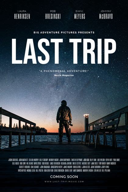 Last Trip Adventure Movie Poster Design Template — Customize It In Kittl