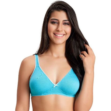 Buy Juliet Sheen Non Padded Molded Cup T Shirt Bra Firozi Online