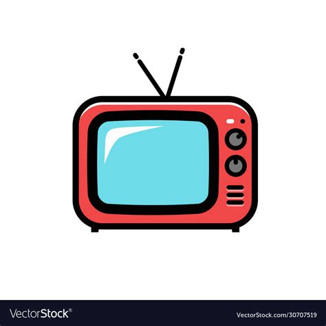 Tv icon cartoon isolated Royalty Free Vector Image