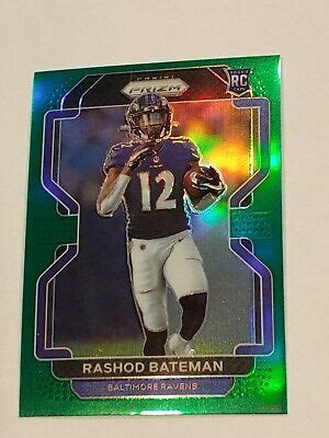 2021 Panini Prizm Football 340 Rashod Bateman Rookie RC Green Prizm EBay