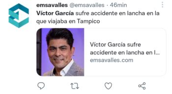 Víctor García sufre accidente Se vuelca lancha en la que iba el cantante