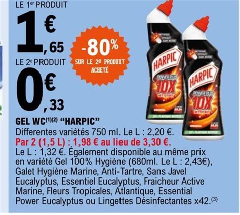 Promo Gel Wc Harpic Chez E Leclerc