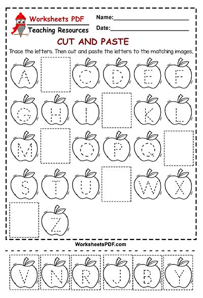 Abc Cut And Paste Printables