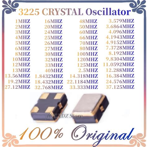 Pcs Smd Active Crystal Oscillator Osc Mhz Mhz M M M M