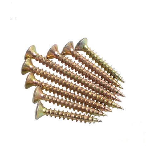 China Pozi Head Double Countersunk Head Chipboard Screw Yellow Zinc Plated China Chipboard