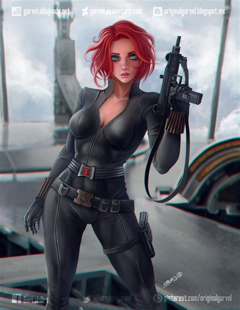 Wallpaper Anime 2d Fan Art Black Widow Comics Screenshot Action