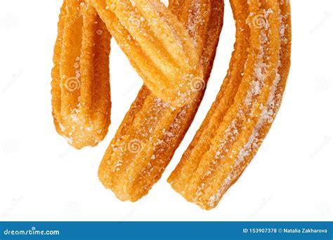 Churros Isolated On White Background Traditional Mexican Cusine