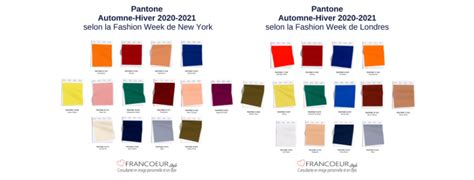 Les Couleurs Pantone Automne Hiver