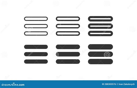 Menu Button Icon Vector Illustration Design Stock Illustration