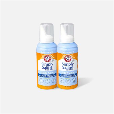 Simply Saline Sterile Saline Nasal Mist 425 Fl Oz 2 Pack