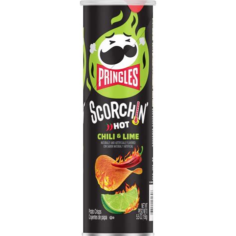 Pringles Extra Hot Chili And Lime Potato Crisps Shop Chips At H E B