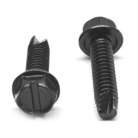 14 20 X 1 12 Coarse Thread Thread Cutting Screw Slotted Hex Washer Head Type 23 Low Carbon