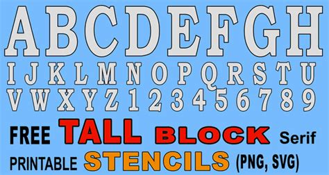 Block Letter Stencils