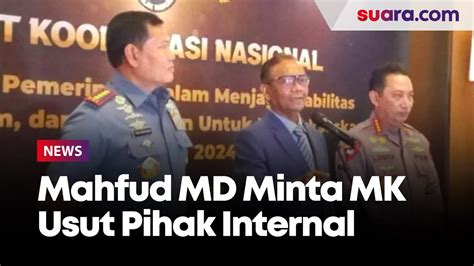 Mahfud Minta MK Usut Pihak Internal Jika Terbukti Bocorkan Putusan